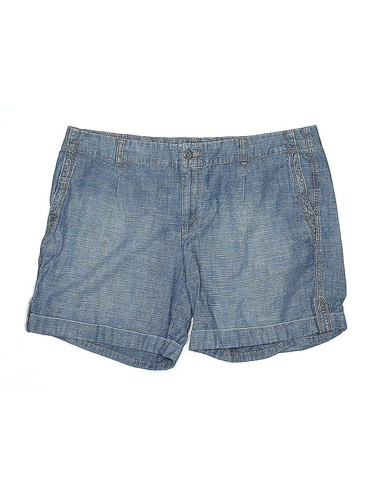 Short Jeans Femme Eddie Bauer – Taille Haute, Bleu, Taille M (26)