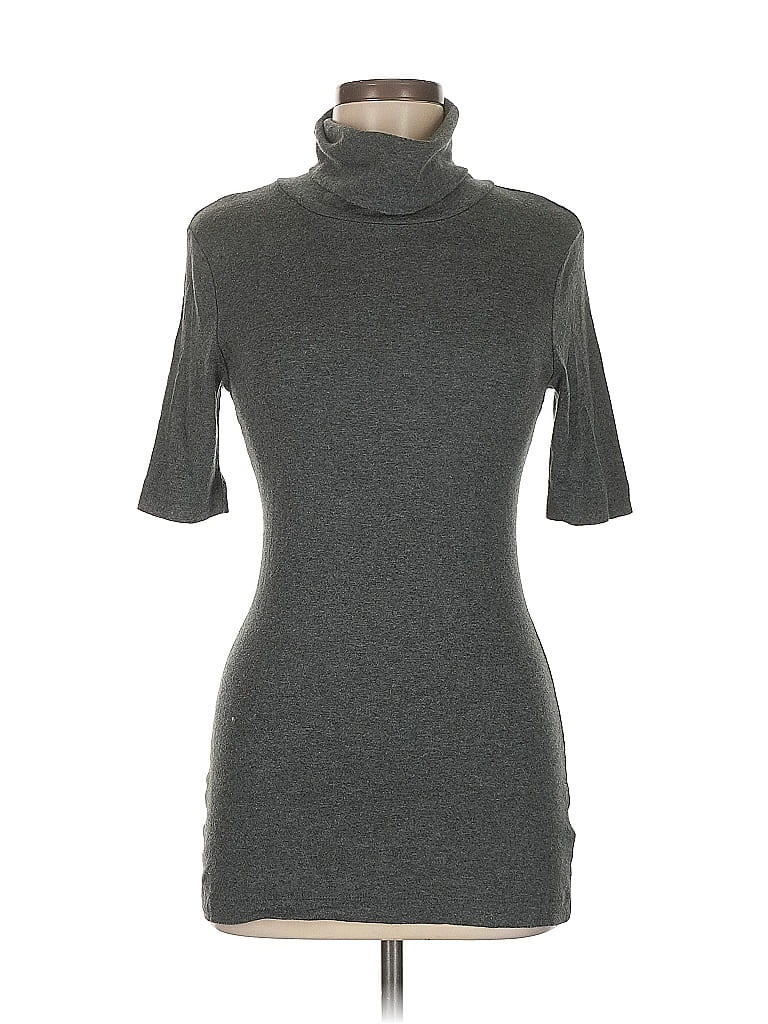 Pre-owned Mossimo 3/4 Sleeve Turtleneck In Gray