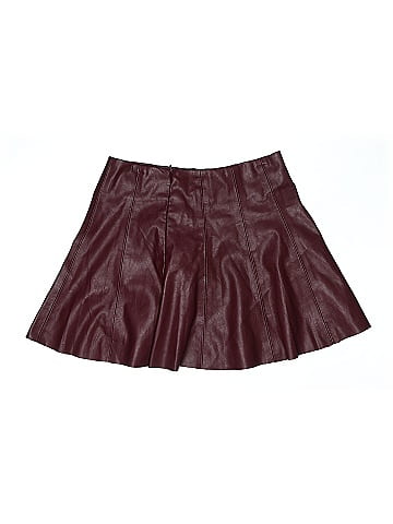 Mustard Seed Faux Leather Skirt (view 2)