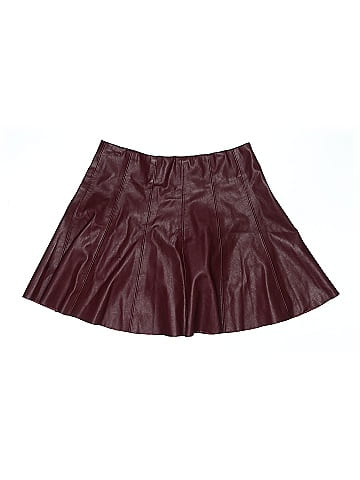 Mustard Seed Faux Leather Skirt (view 1)