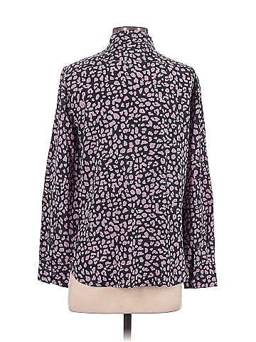 Equipment Long Sleeve Silk Top (view 2)