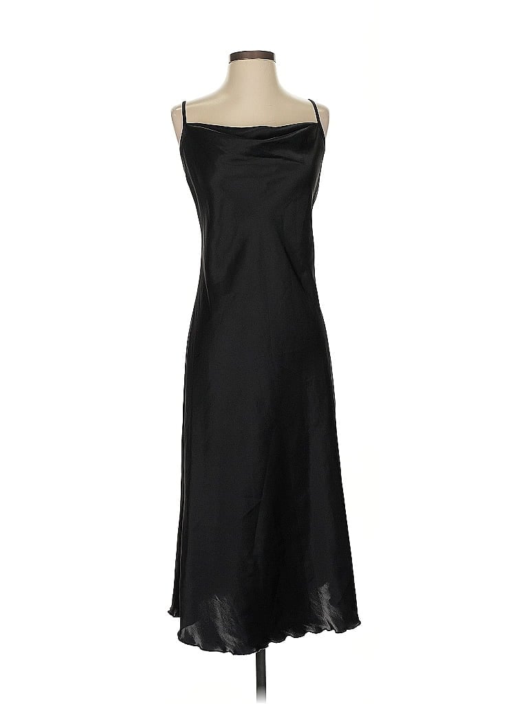 Bebe 100% Polyester Solid Black Cocktail Dress Size S - photo 1