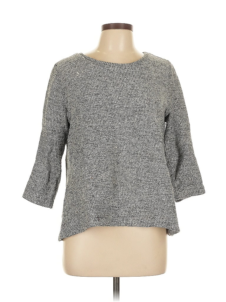 Pre-owned Ann Taylor Loft Pullover Sweater In Gray