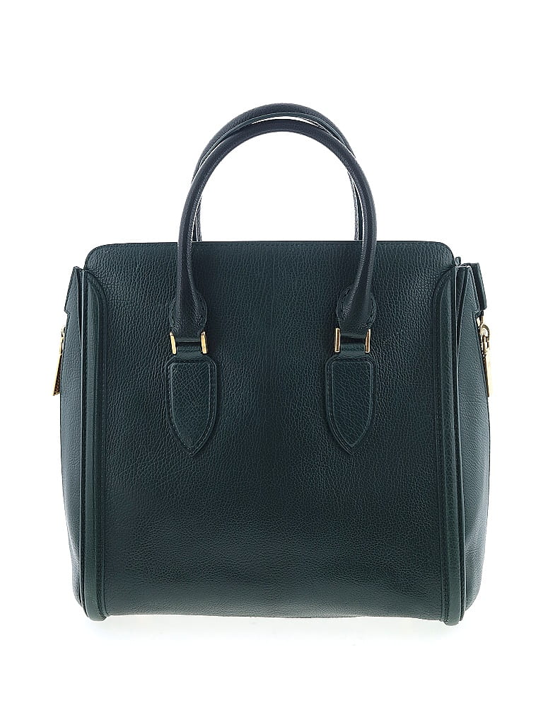 Alexander McQueen 100% Leather Solid Teal Green Leather Satchel One size - photo 1