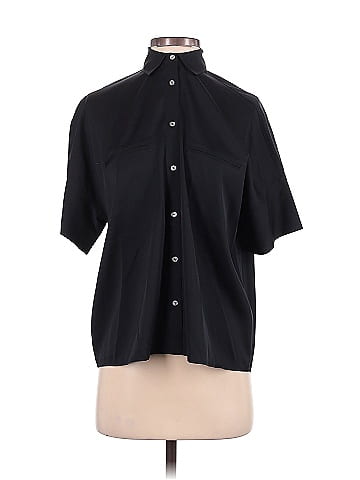 Vince. Short Sleeve Silk Top (view 1)