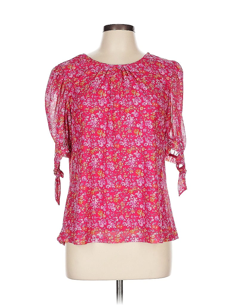 Click to view more detailed imagery on our partner's website Pre-owned Madison Short Sleeve Blouse In Pink