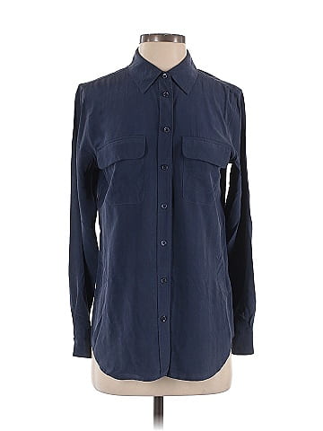 Equipment Long Sleeve Silk Top (view 1)