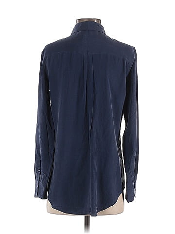 Equipment Long Sleeve Silk Top (view 2)