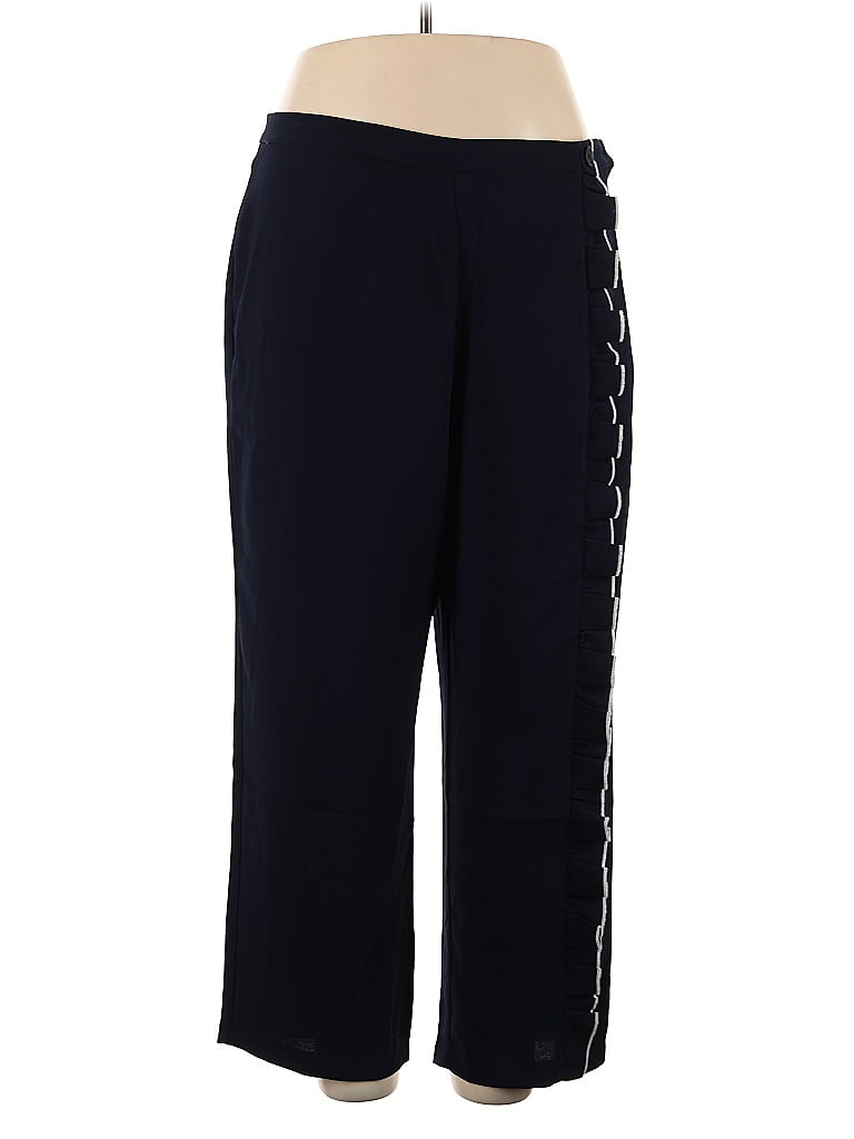 ML Monique Lhuillier 100% Polyester Blue Casual Pants Size 16 - photo 1