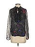 Elie Tahari 100% Polyester Floral Black Long Sleeve Blouse Size XS - photo 1
