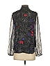 Elie Tahari 100% Polyester Floral Black Long Sleeve Blouse Size XS - photo 2
