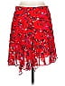 Tanya Taylor 100% Silk Floral Red Silk Skirt Size 12 - photo 1