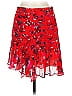 Tanya Taylor 100% Silk Floral Red Silk Skirt Size 12 - photo 2