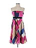 David Meister 100% Silk Color Block Pink Cocktail Dress Size 4 - photo 1
