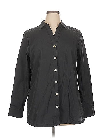 Foxcroft 3/4 Sleeve Button-Down Shirt (view 1)