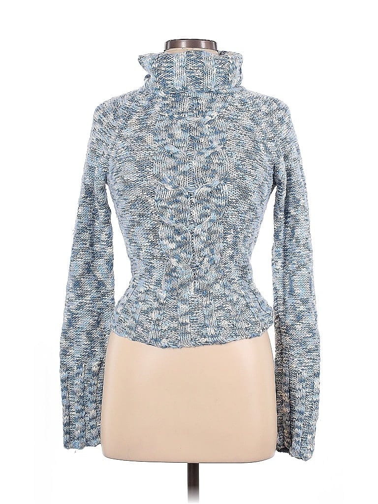 Guess Jeans Tweed Blue Turtleneck Sweater Size M - photo 1