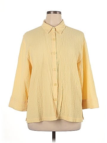 White Stag 3/4 Sleeve Button-Down Shirt (view 1)