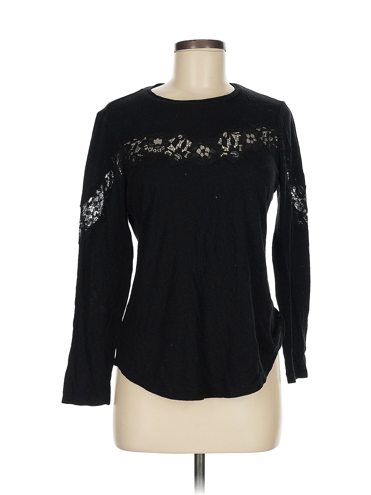 Rebecca Taylor Black Long Sleeve Top Size M