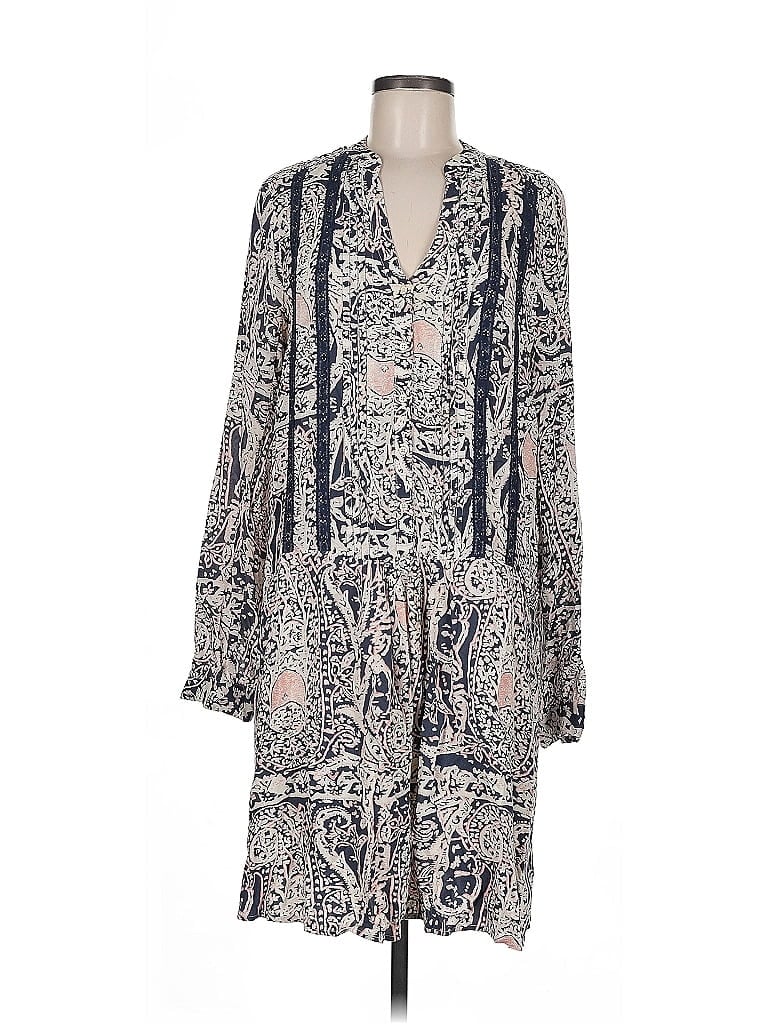 Tiny 100% Rayon Paisley Gray Casual Dress Size M - photo 1