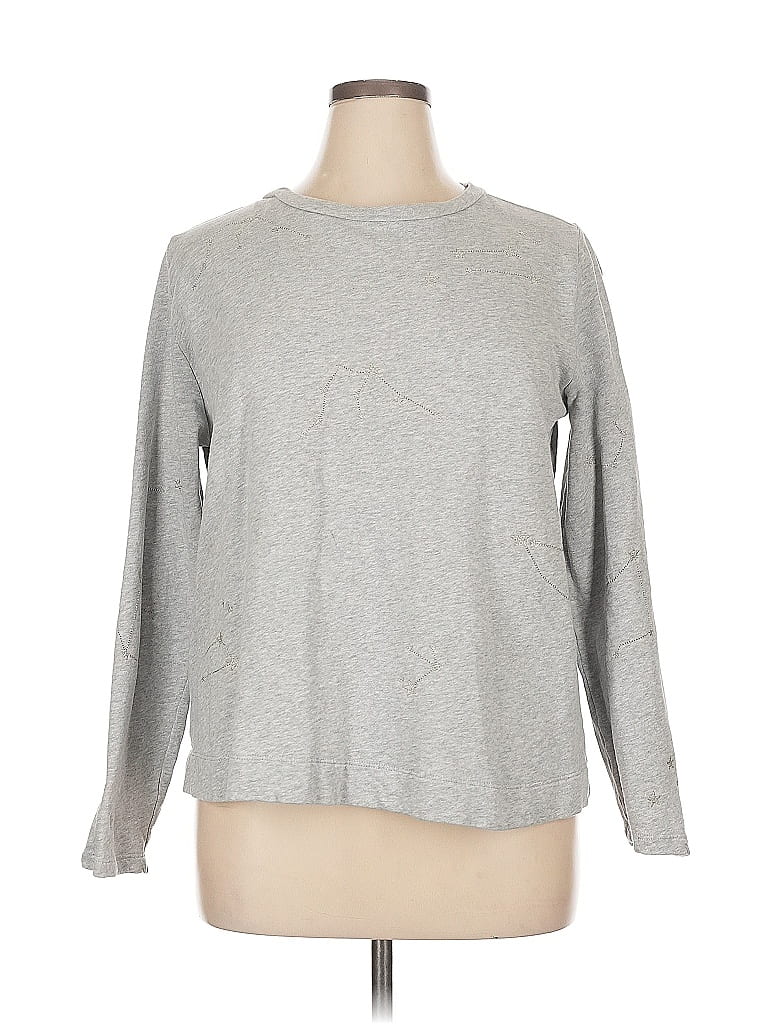 Pre-owned Ann Taylor Loft 3/4 Sleeve T-shirt In Gray