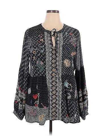 Johnny Was Long Sleeve Silk Top (view 1)