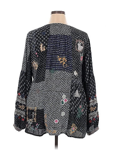 Johnny Was Long Sleeve Silk Top (view 2)