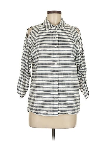 Jasmine & Juliana 3/4 Sleeve Button-Down Shirt (view 1)