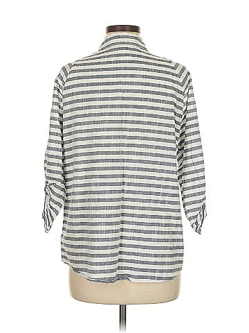 Jasmine & Juliana 3/4 Sleeve Button-Down Shirt (view 2)
