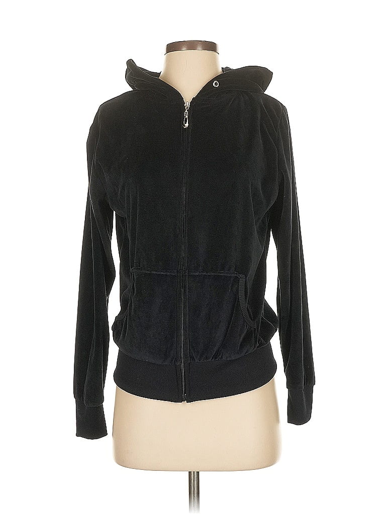 Pre-owned Lee Hanton Zip Up Hoodie In Black