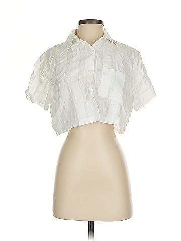 Solid & Striped Short Sleeve Blouse (view 1)
