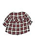 Zara Baby Plaid Red 3/4 Sleeve Blouse Size 6-9 mo - photo 2