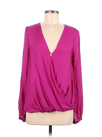 Haute Hippie Long Sleeve Silk Top (view 1)