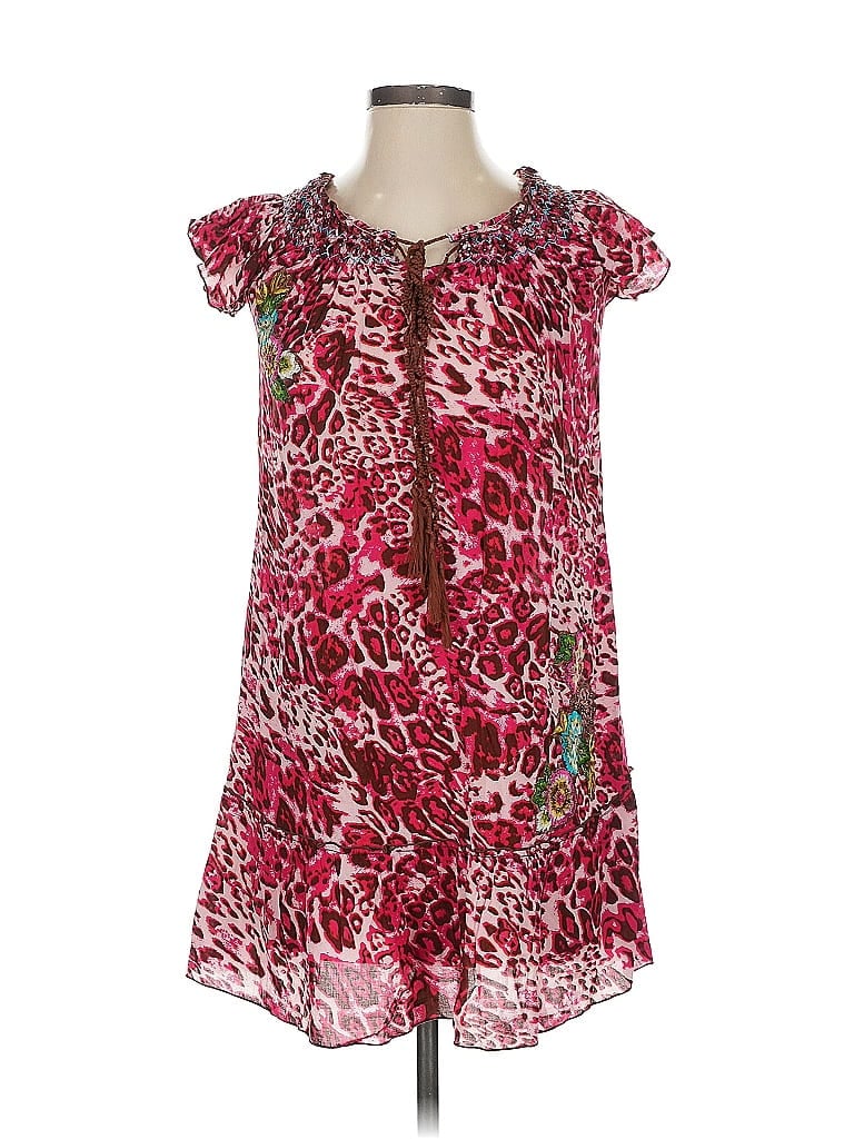 Krista Lee 100% Rayon Pink Red Casual Dress Size XS - photo 1