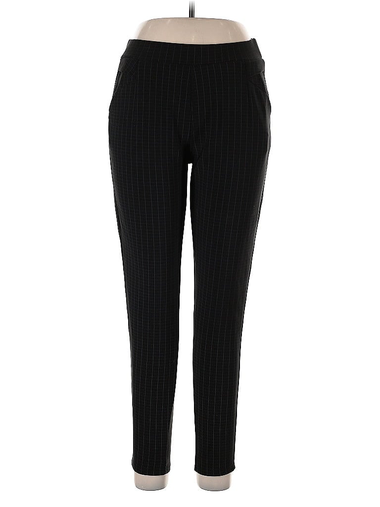 Kay Unger Chevron-herringbone Black Dress Pants Size L - photo 1