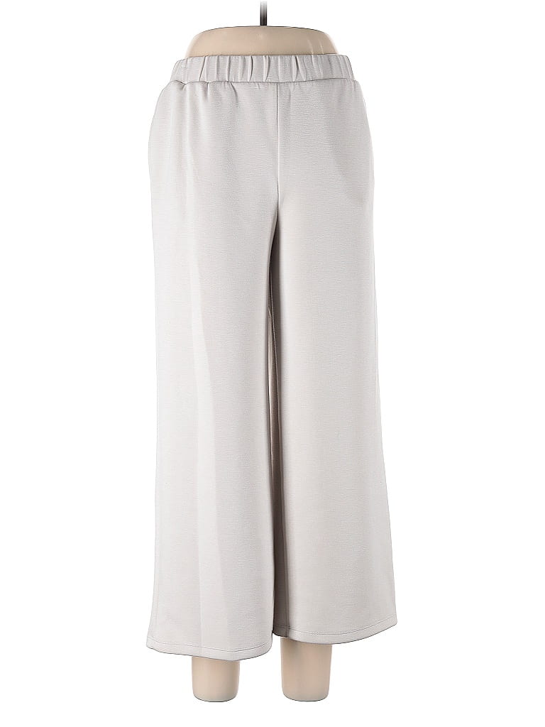 Elie Tahari Solid Gray Casual Pants Size L - photo 1