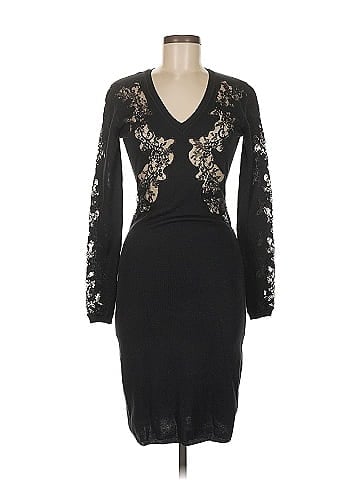 Valentino Sweater Lace-Panel Dress (view 1)
