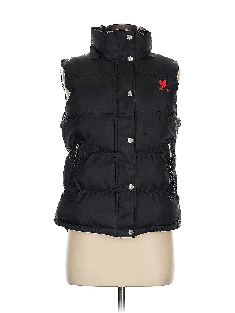 FIORUCCI 100% Nylon Hearts Solid Black Vest Size M - photo 1
