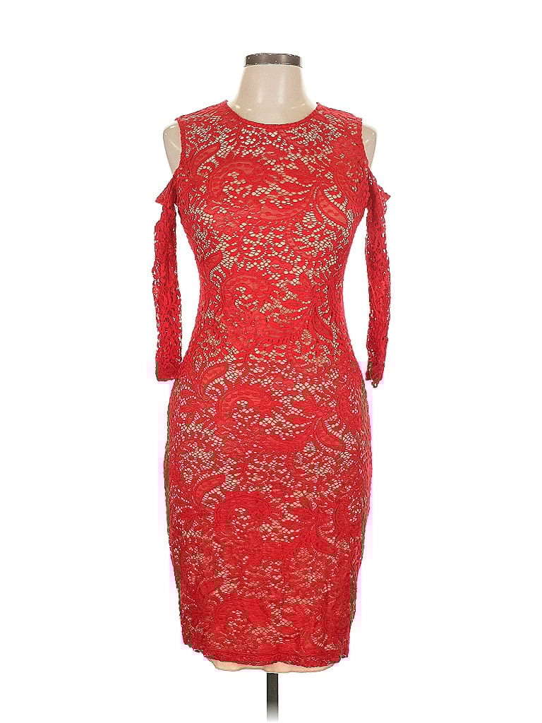 Bisou Bisou Red Cocktail Dress Size 10 - photo 1