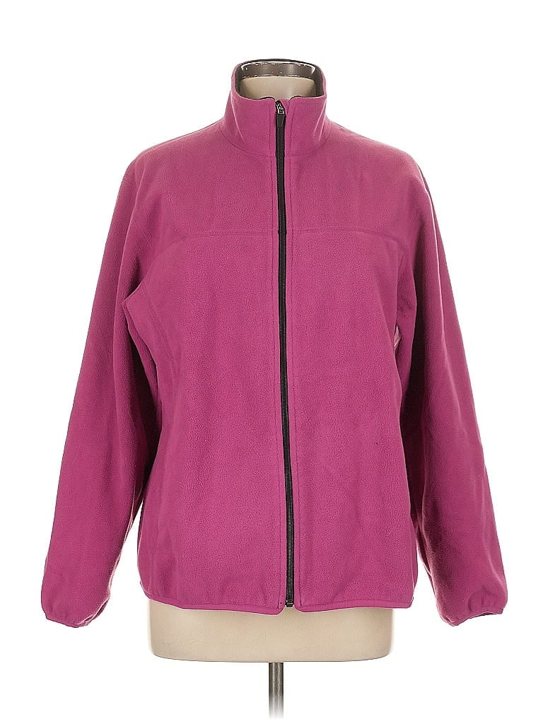Pre-owned Lands' End Track Jacket In Pink