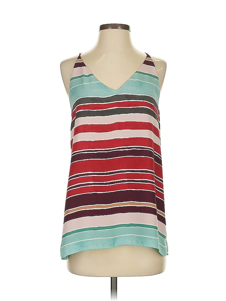 Pre-owned Ann Taylor Loft Sleeveless Blouse In Blue