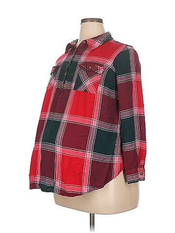 Isabel Maternity 3/4 Sleeve Button-Down Shirt (view 1)