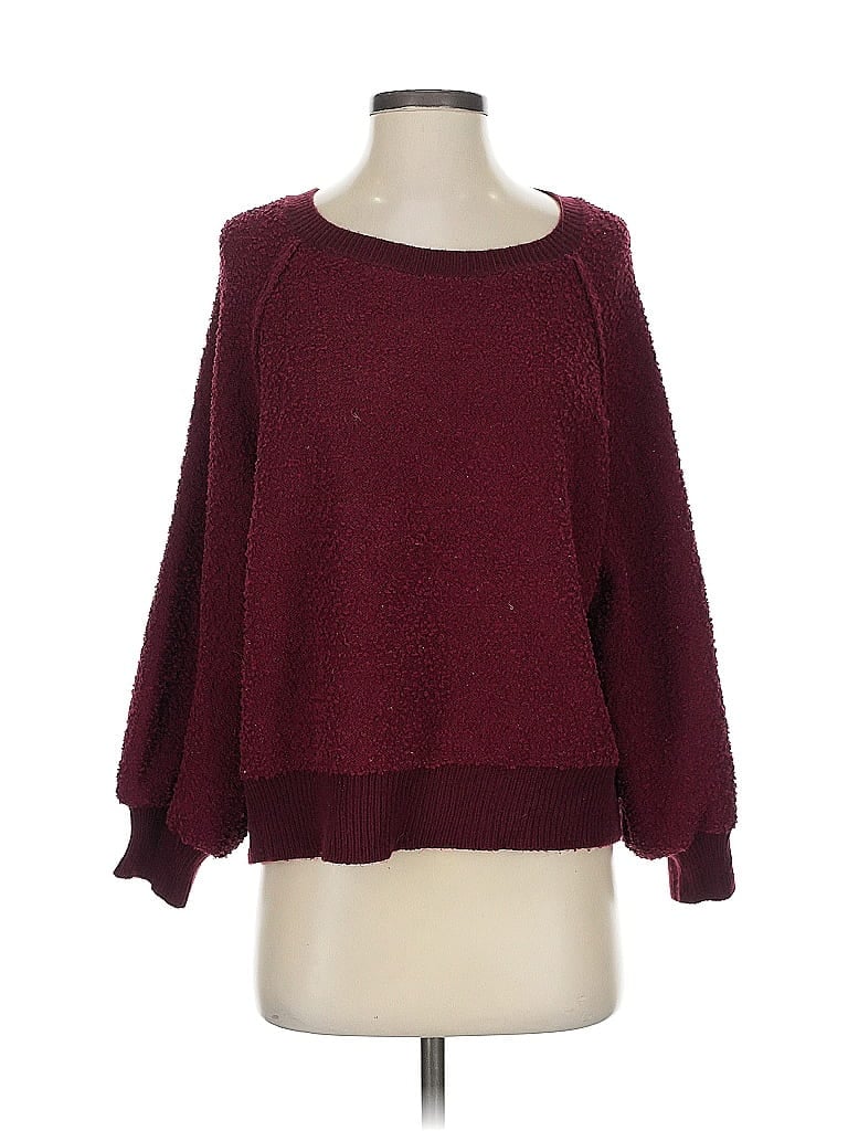 Click to view more detailed imagery on our partner's website Pre-owned Umgee Pullover Sweater In Burgundy