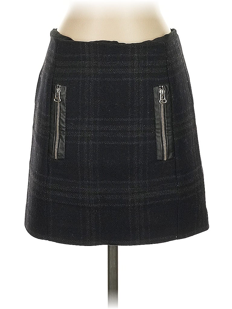 Pre-owned Maje Wool Skirt In Black