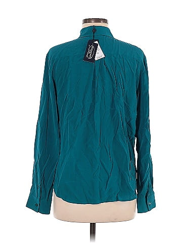 Magaschoni Long Sleeve Silk Top (view 2)