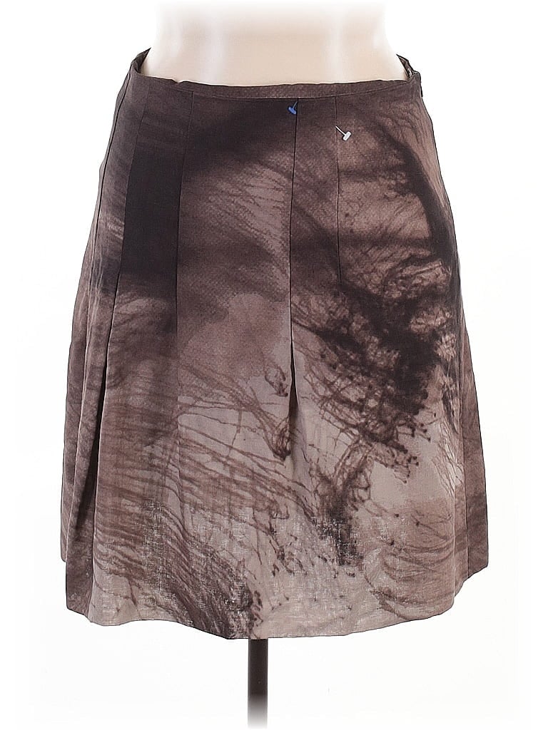 Akris Punto 100% Baumwolle Tie-dye Brown Casual Skirt Size 14 - photo 1