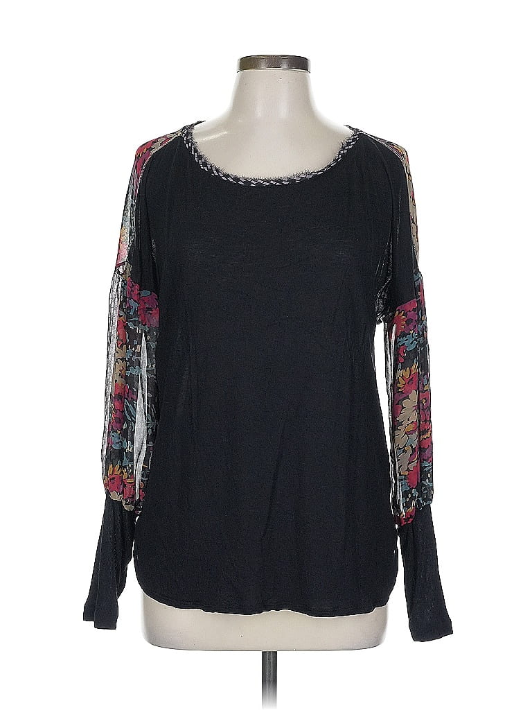 Tiny 100% Rayon Black Long Sleeve T-Shirt Size L - photo 1