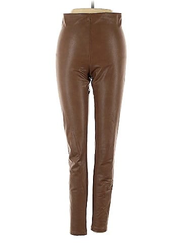 Aqua Faux Leather Pants (view 1)