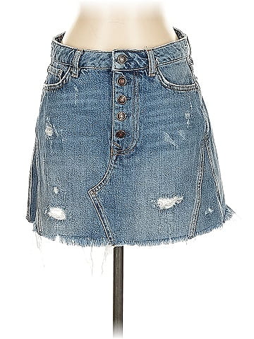 We the Free Denim Skirt (view 1)