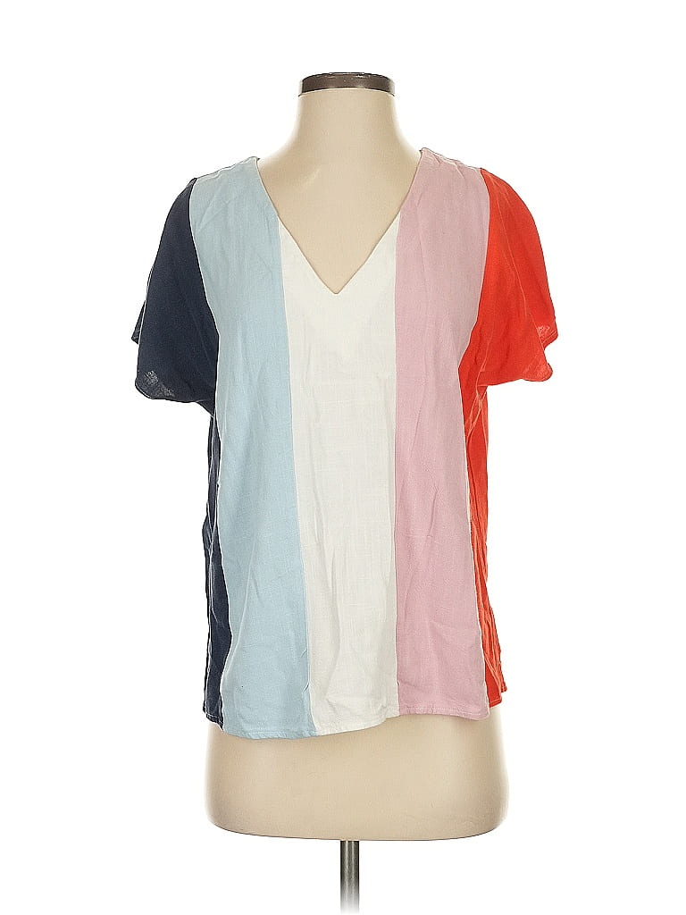 Entro White Short Sleeve Blouse Size S - photo 1