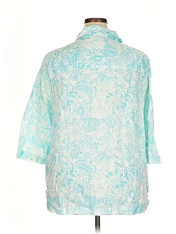 Sigrid Olsen 3/4 Sleeve Button-Down Shirt (view 2)
